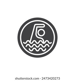 Pool swimming vector icon. filled flat sign for mobile concept and web design. Swimming Pool Safety Sign glyph icon. Symbol, logo illustration. Vector graphics