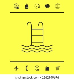 Pool symbol icon. Graphic elements for your design
