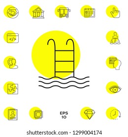 Pool symbol icon. Graphic elements for your design