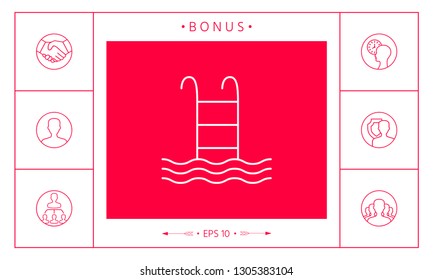 Pool symbol icon. Graphic elements for your design