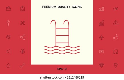 Pool symbol icon. Graphic elements for your design