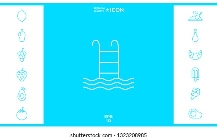 Pool symbol icon. Graphic elements for your design