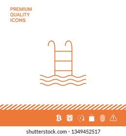 Pool symbol icon. Graphic elements for your design