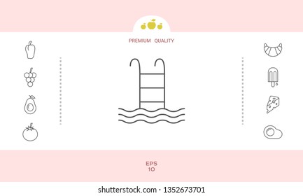 Pool symbol icon. Graphic elements for your design