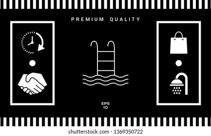 Pool symbol icon. Graphic elements for your design