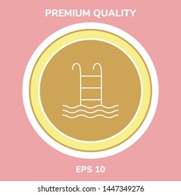 Pool symbol icon. Graphic elements for your design