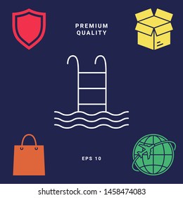 Pool symbol icon. Graphic elements for your design