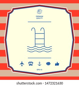 Pool symbol icon. Graphic elements for your design