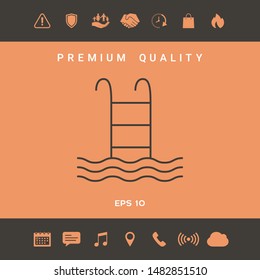 Pool symbol icon. Graphic elements for your design