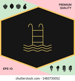 Pool symbol icon. Graphic elements for your design