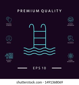 Pool symbol icon. Graphic elements for your design