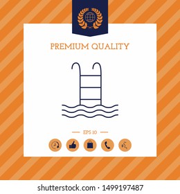 Pool symbol icon. Graphic elements for your design