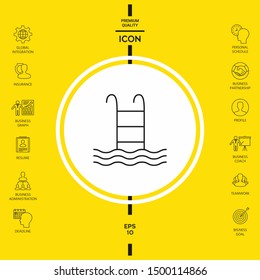 Pool symbol icon. Graphic elements for your design