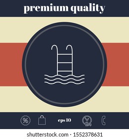 Pool symbol icon. Graphic elements for your design