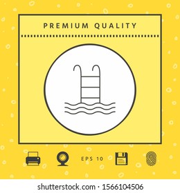 Pool symbol icon. Graphic elements for your design
