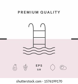 Pool symbol icon. Graphic elements for your design