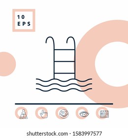 Pool symbol icon. Graphic elements for your design