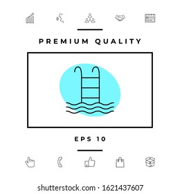Pool symbol icon. Graphic elements for your design