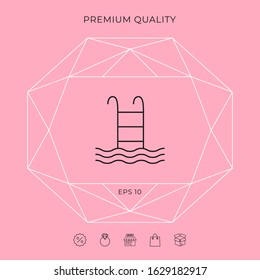 Pool symbol icon. Graphic elements for your design