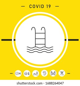 Pool symbol icon. Graphic elements for your design