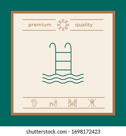 Pool symbol icon. Graphic elements for your design
