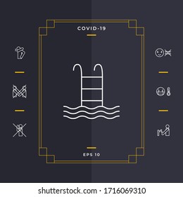 Pool symbol icon. Graphic elements for your design