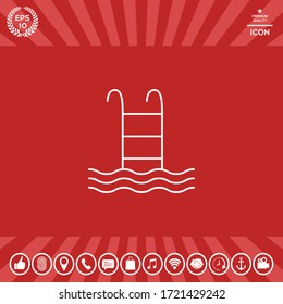Pool symbol icon. Graphic elements for your design