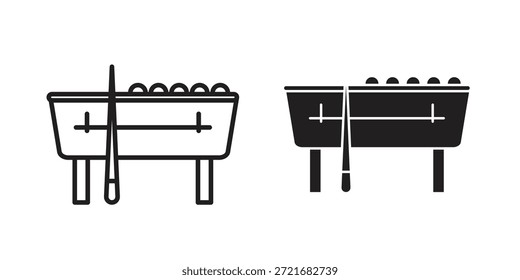 Icono de mesa de billar plano y delgado paquete de Vector de carrera. Conjunto de iconos editables