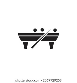 Pool table icon Line Art Logo set