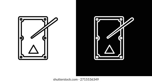 Icono de mesa de billar en diseño de línea. Iconos de trazo editables.
