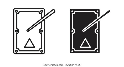 Pool table icon symbol for logo, web, app designs.