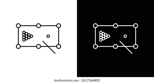 Pool table icon. vector illustration, pictogram isolated. editable