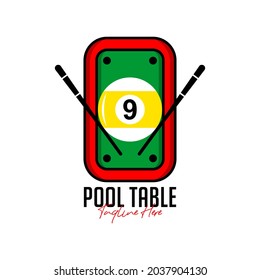 Pool Table Sports Inspiration Illustration Logo Design