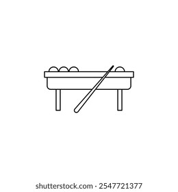 Pool table thin line vector icon