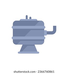 Pool tank icon flat vector. Water cleaning. Sea swim isolated