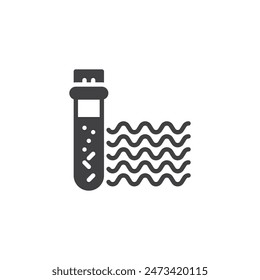 Pool Testing Kit vector icon. filled flat sign for mobile concept and web design. Water Test Kit glyph icon. Symbol, logo illustration. Vector graphics