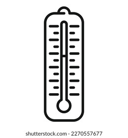 Pool thermometer icon outline vector. Water cleaning. Outdoor equipment