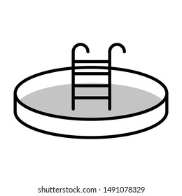 pool thin line vector icon