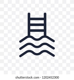 Pool transparent icon. Pool symbol design from Hotel collection. Simple element vector illustration on transparent background.