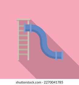 Pool tube icon flat vector. Water park. Summer playground