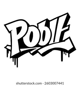 pool urban graffiti tag street art drawing vector illustration template design