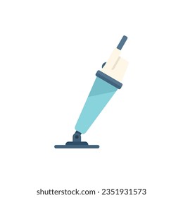 Vector plano del icono de la aspiradora de pool. Bomba de limpieza. Red de atención médica aislada