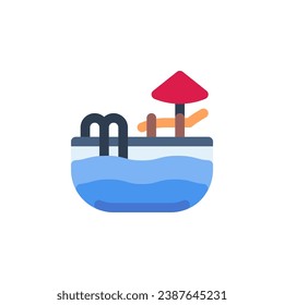 pool vector icon. real estate icon flat style. perfect use for logo, presentation, website, and more. simple modern icon design color style