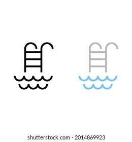 Pool vector icon. Swimming pool icon