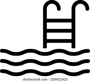 Pool-Vektorgrafik auf transparentem Hintergrund. Hochwertige Symbole. Glyphen Vektorsymbole für Konzept und Grafikdesign.