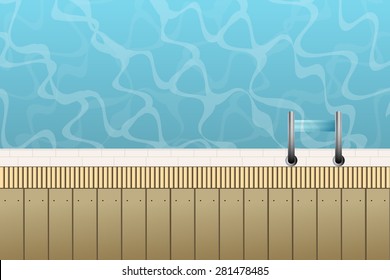 Pool vector style top view