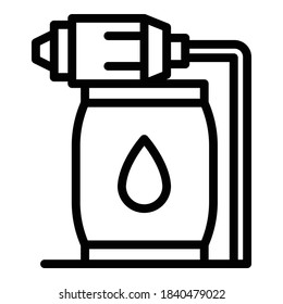 Icono de filtro de agua de piscina. Icono del vector del filtro de agua del grupo de esquema para el diseño web aislado en fondo blanco