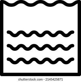 pool water Icon isolated on white background. Vector illustration. Eps10. Vector icon for website design and app