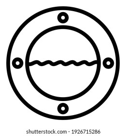 Icono de agua de piscina. Icono del vector de agua del pool de contornos para el diseño web aislado en fondo blanco