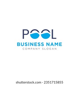 Pool wave Company logo design